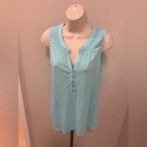 Lilly Pulitzer Sleeveless Aqua Top size small